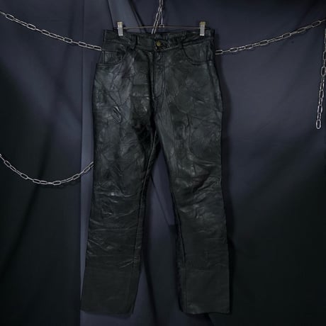Euro Leather TSUGIHAGI Leather Baggy Pants