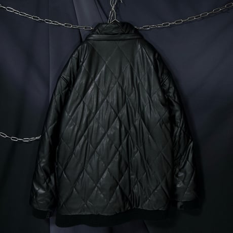 SeanJohn PU Leather Quilting Oversized Puff Jacket