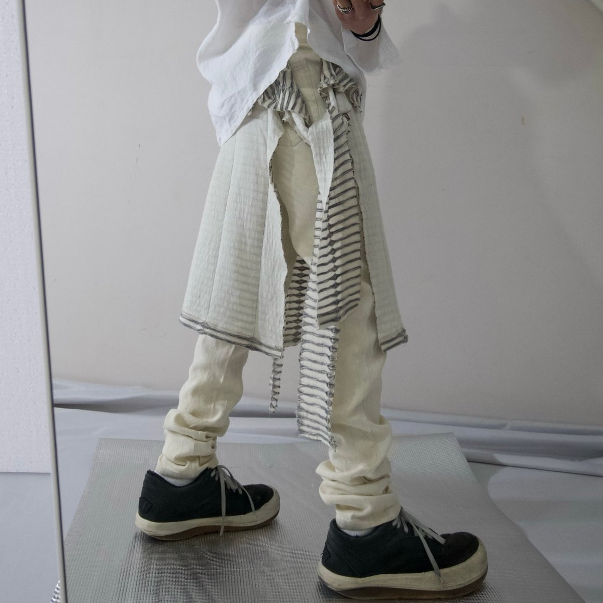 RAF SIMONS 2006ss DockingTee Linen Pants | HOW