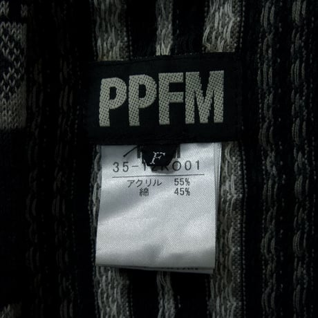 PPFM Native Boarders Patterns Deformation RoundCut Fringe No-Sleeves Summer Knit Cardigan