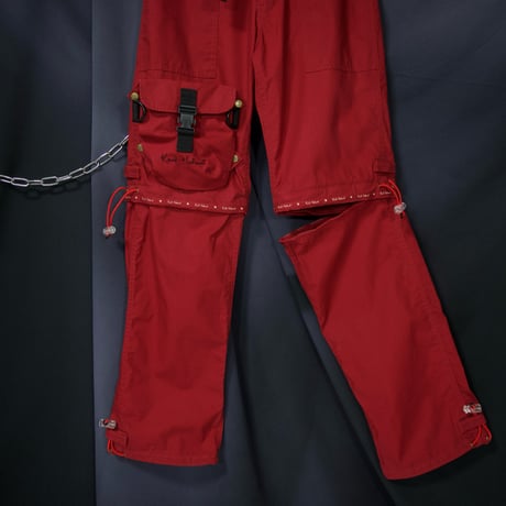 00s c2001KarlHelmut 2way Detachable Gimmick Parachute Cargo Pants
