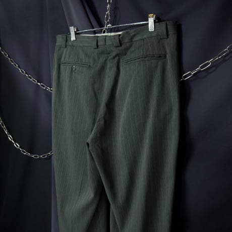 90s Smokey Joe’s 2Tuck PinStriped Wide Draping Slacks