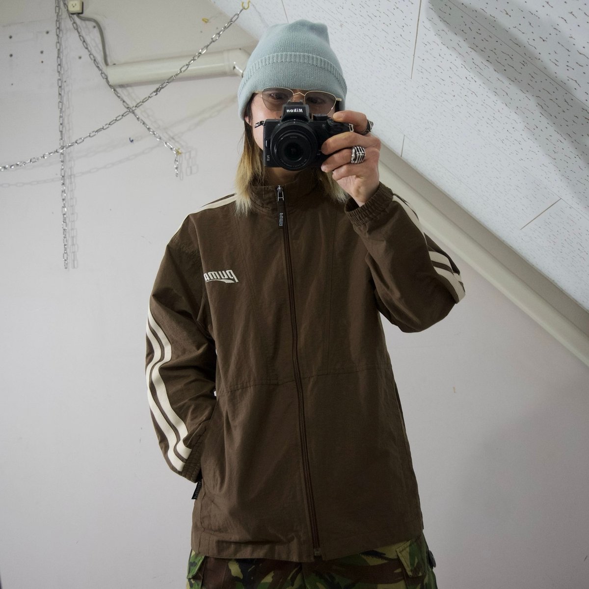 80s 〜 PUMA Hit Union ナイロンジャケット ナイロンパンツ プーマ ナイロンジャケット】 80-90年代 ヒットユニオン 配色 L