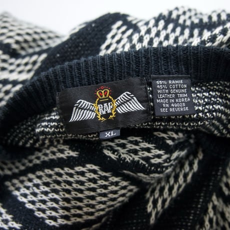 USED Geometric Patterns Lether Switching Knit