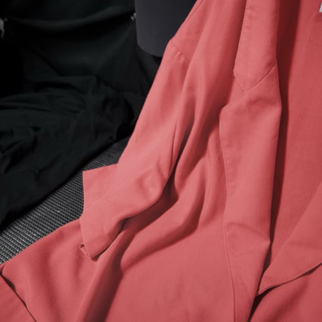 90s SAG HARBOR Choral Pink Rayon Blend S/S Tailored Shirts Jacket