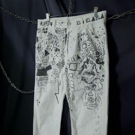 00s Diesel Full Painting Graphics Indian Cotton Pants
