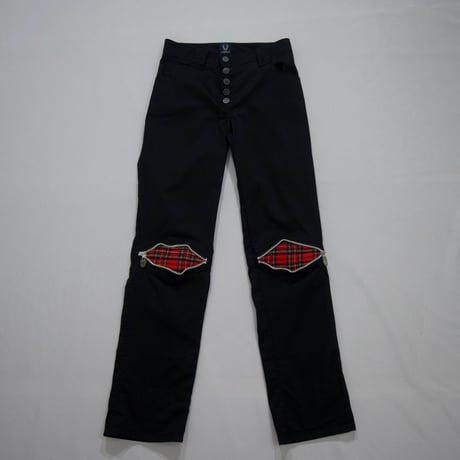 CYBER DOG UK made Tartan Check Zipper Gimmick Pants