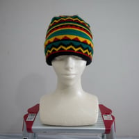 USED Rasta Color Acrylic Knit Cap