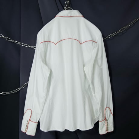 Late90s~Early00s Lauren Jeans Company Ralph Lauren Five Leaved Clover Embroidery L/S Western Shirts
