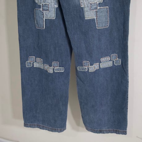 90s~00s Pepe jeans Patchwork Denim Baggy Pants