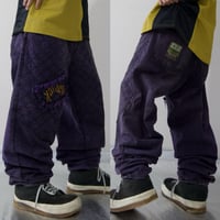 90s~ SLICK Piece Dyeing Quilting Embroidery Baggy Denim
