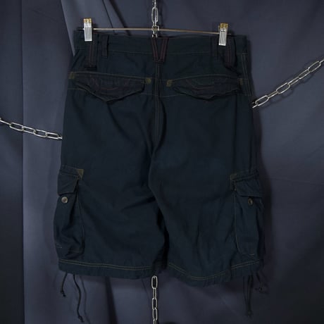 Late00s~ 55DSL Unique Design StitchWork etc.. Parachute Cargo Pants/Shorts