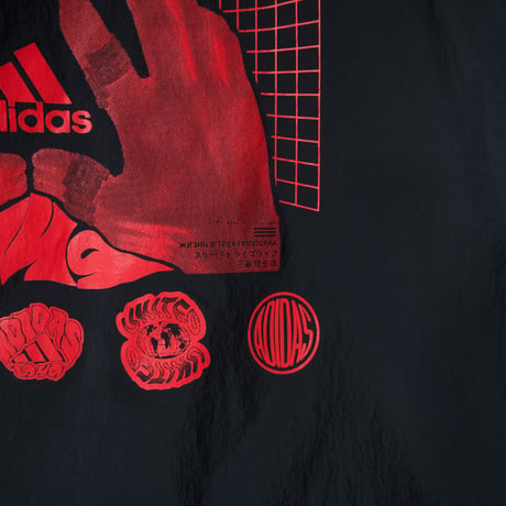 10s Adidas HighNeck Deformation Diagonal Zipper Nylon Anorak Jacket/Mountain Hoodie