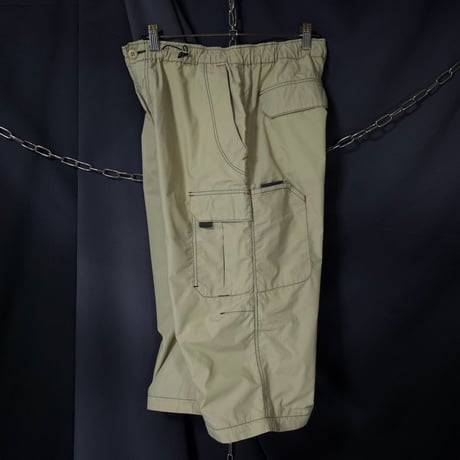 TIME ZONE Deformation Multi Pocket Gimmick Cropped Carpenter Cargo Pants