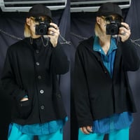 90s Talbots Deformation Collar ( Stand Napoleon Shawl Sailor ) Rayon Blend Jacket