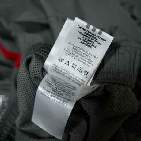 00s c2006 Adidas Irregular Three Line 3D Silhouette Gimmick Cropped Parachute Pants