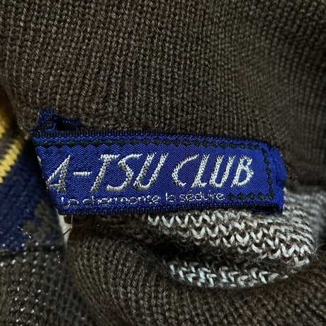 90s Batsu Club FullZip Wool Knit Sweater