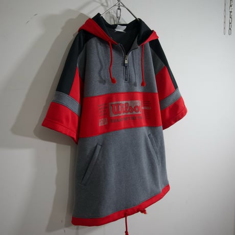 90s Wilson Hit Union Half Zip S/S Hoodie