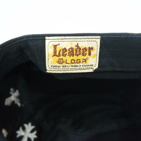 LOGA CrystalRhinestone&Studs Cross Embroidery Cap
