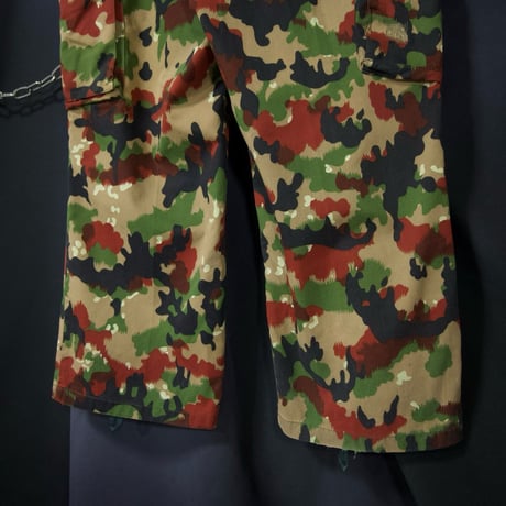 80s~90s Swiss Army Alpen Camouflage M-83 Field Cargo Pants
