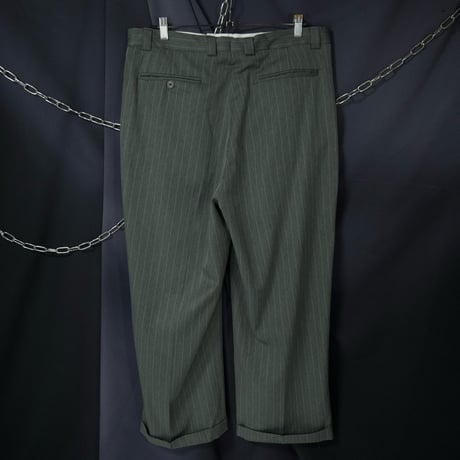 90s Smokey Joe’s 2Tuck PinStriped Wide Draping Slacks