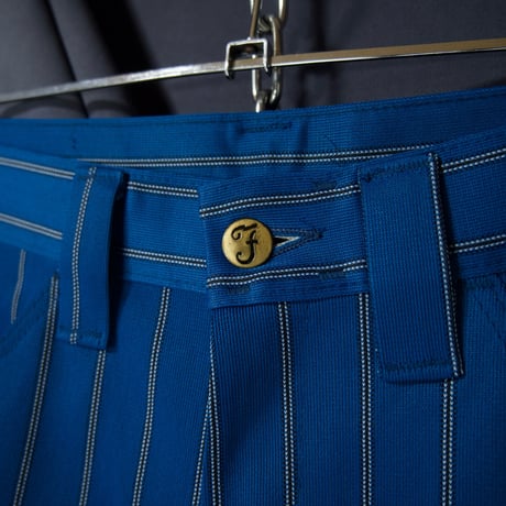 70s FARAH USA made Center Crease School in Color Chalk Stripe (Bird’s Eye) Flare Slacks