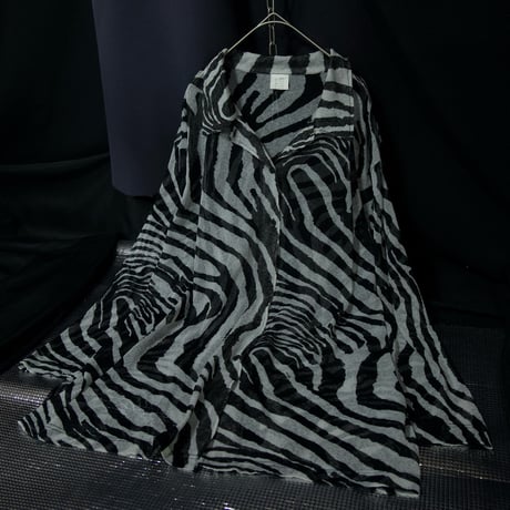 Euro USED Zebra Patterns Sheer L/S Shirts