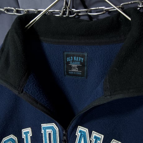 00s c2006 OLD NAVY CLASSIC Center Embroidery Halfzip Pullover Fleece Jacket