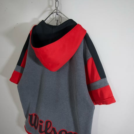 90s Wilson Hit Union Half Zip S/S Hoodie