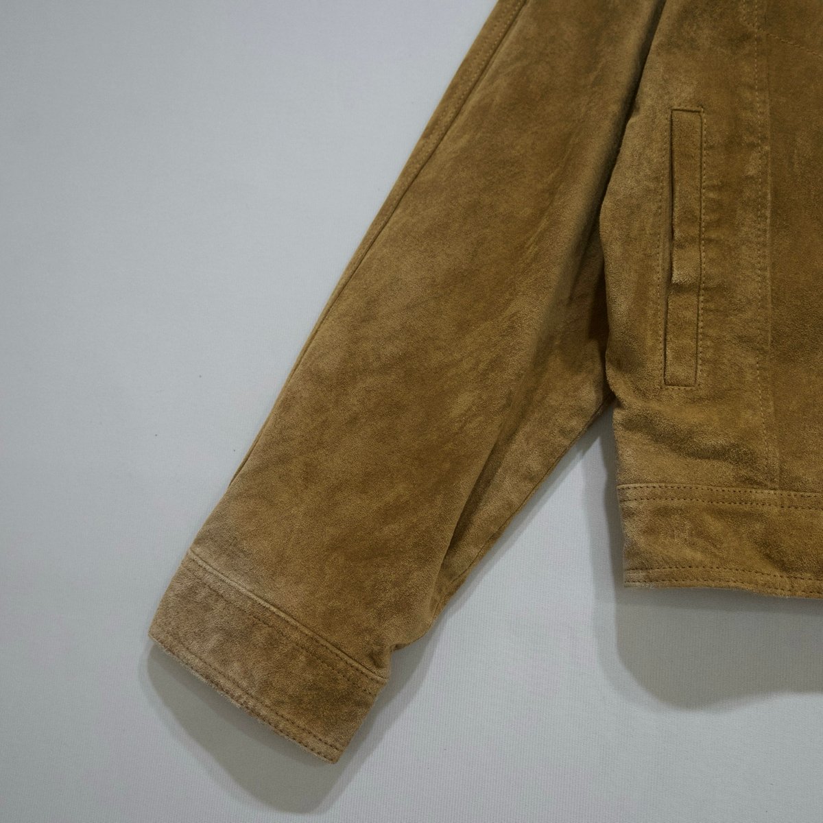 John Baner Trucker Type Oversized Suede Leather