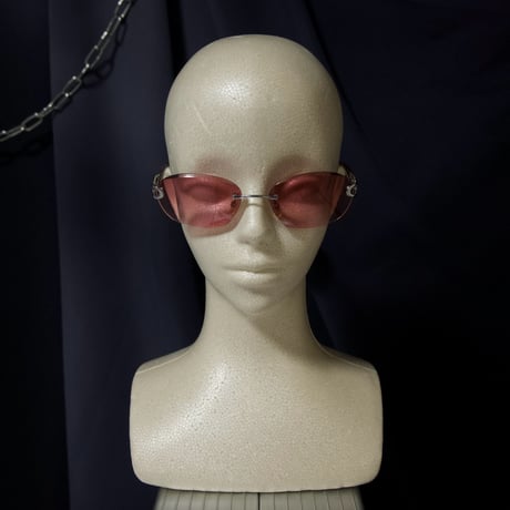 Valentino Christy Paris Oval type Rimless Sunglasses