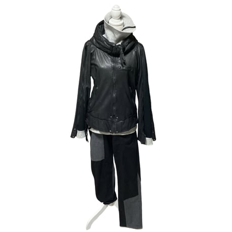 Unknown USED Gimmick Design Leather Jacket
