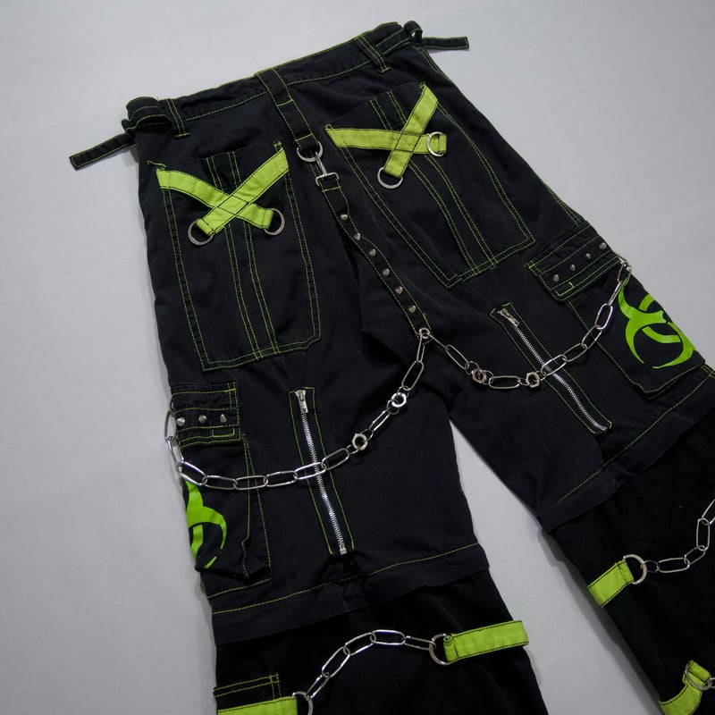 TRIPP NYC Chains Studs Zip Biohazard Print Deta