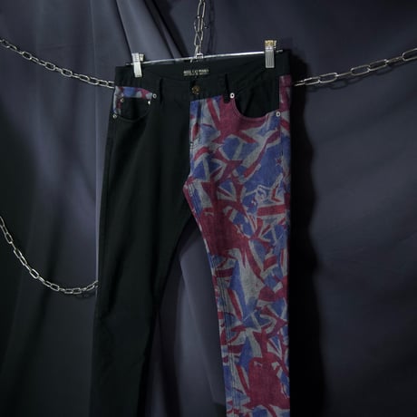 HELL CAT PUNKS UnionJack Asymmetry Skinny Pants
