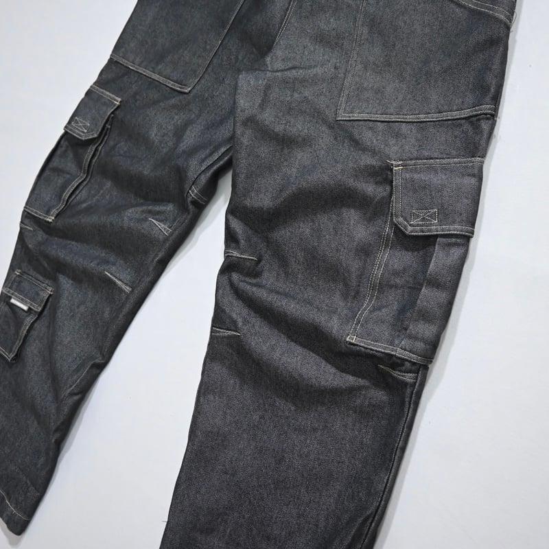 Freaky Gimmick Design Shiny Baggy Cargo Denim O