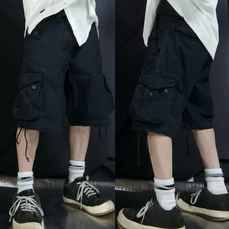 Late00s~ 55DSL Unique Design StitchWork etc.. Parachute Cargo Pants/Shorts