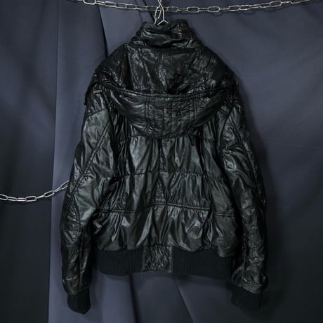 Belstaff England made Pudding PVC Nylon Bomber Jacket/Mountain Hoodie