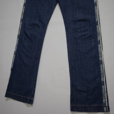 DOLCE&GABBANA SideLine Logo Denim Pants