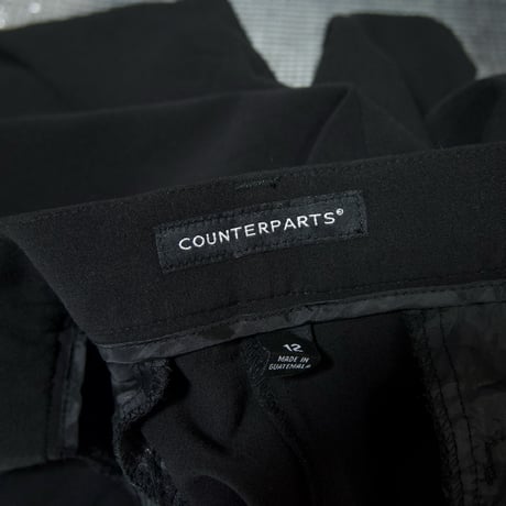 Late90s~Early00s Counterparts Center Press Cropped Tapered Rayon Slacks