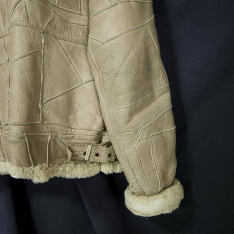 USED B3 Sheepskin Mouton TSUGIHAGI Leather Boa Flight Jacket