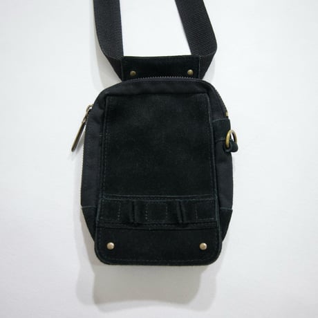 USED Suede Leather Compact Shoulder Bag