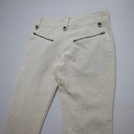 USED Multi Zippers&PocketsGimmick Parachute Linen Pants
