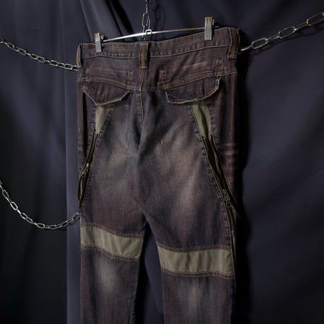 PPFM Zipper Gimmick Wash Shiny Denim (Flare/Tapered/Loose Straight)