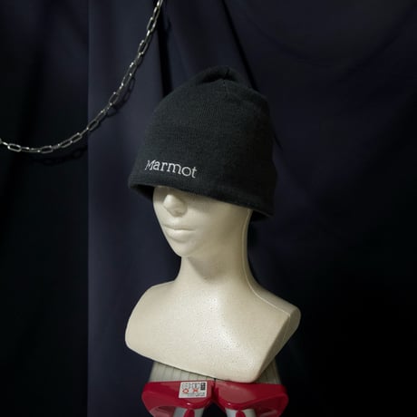 Marmot Lighting&Logo Embroidery Acrylic×Wool Balloon Knit Cap