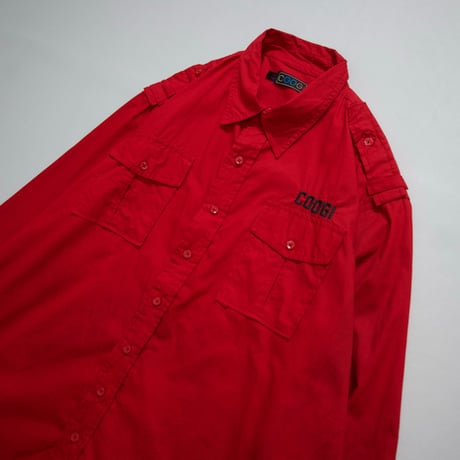 COOGI 2XL Oversized Frocky Print L/S Shirts