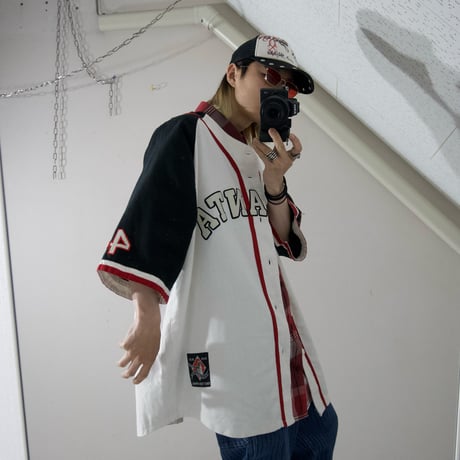 RAW BLUE 2XL Oversized Linen Baseball Shirts