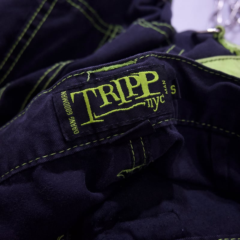 TRIPP NYC Chains Studs Zip Biohazard Print Deta