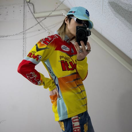 1994~2000s Santini Italy Made Cyber Pop Design Cycling Track Jacket