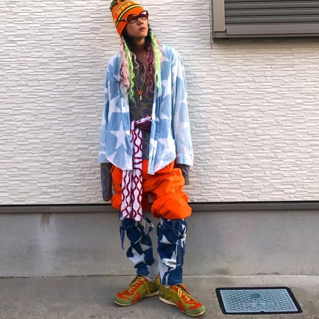 aldies Stars Leopard Ethnic Design Cargo Pants