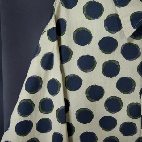 90s ~c1997 COLOURS by ALEXANDER JULIAN Japan made inhomogeneity Polka Dot Cotton L/S Shirts